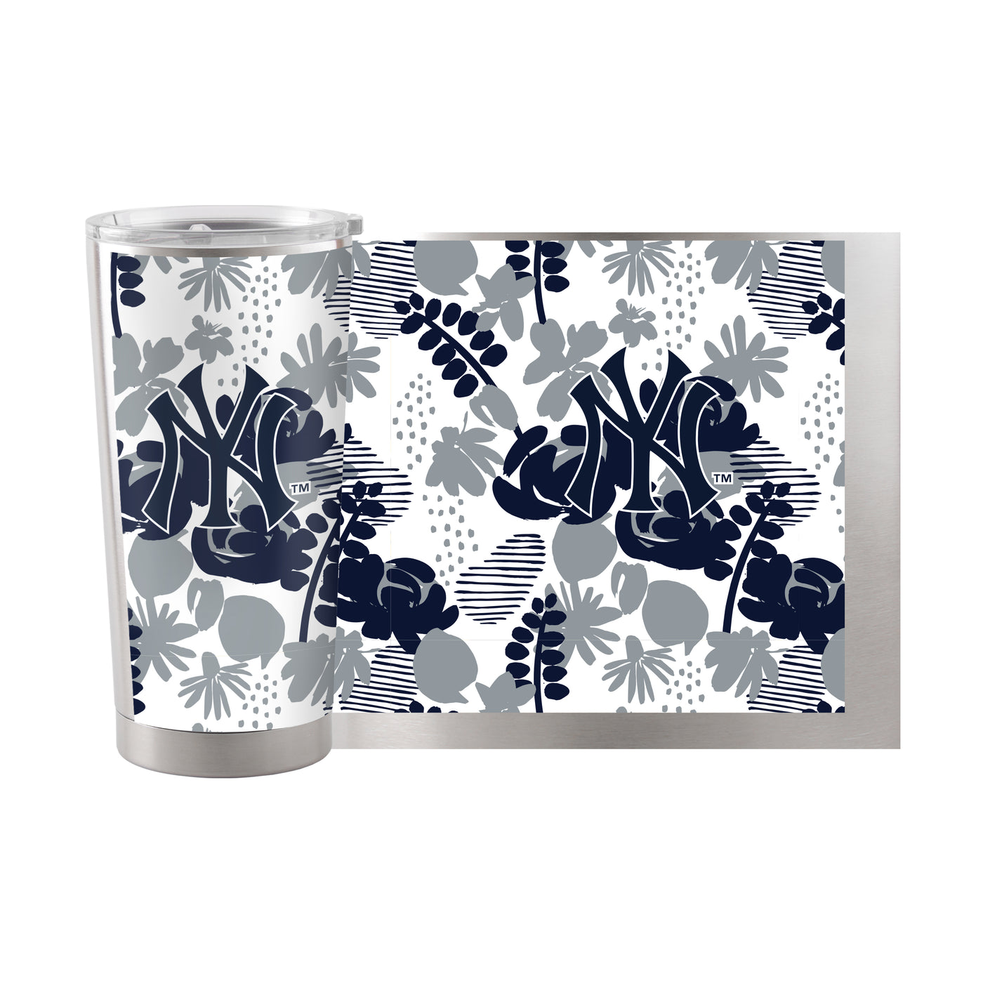 New York Yankees 20oz Floral Stainless Steel Tumbler