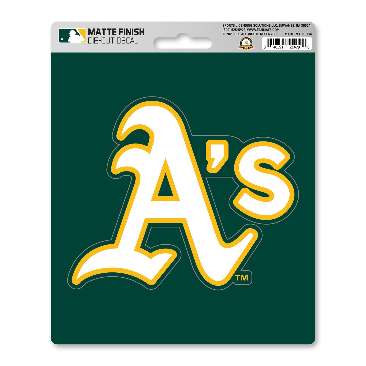 MLB - Oakland Athletics Matte Decal