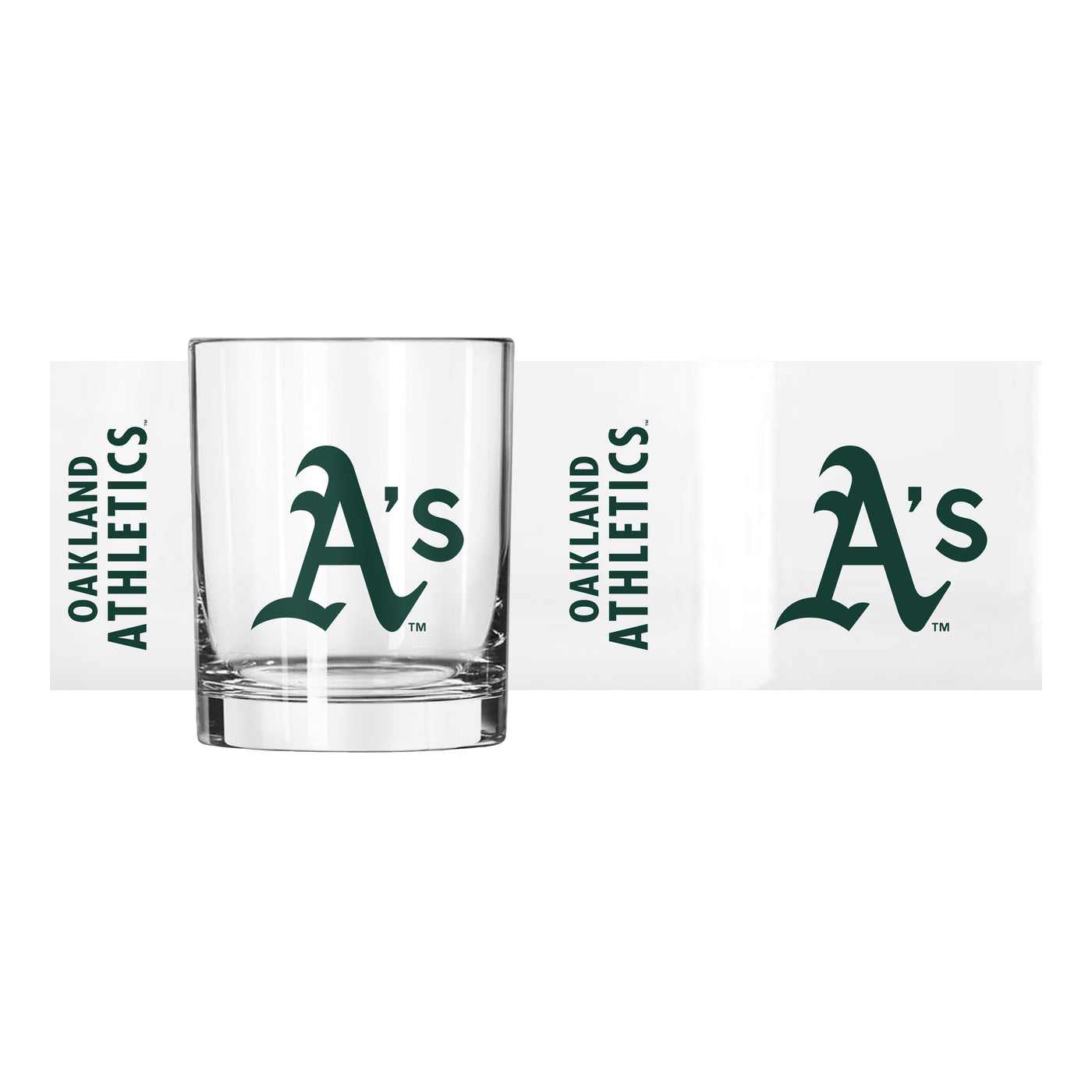 Athletics 14oz Gameday Rocks Glass