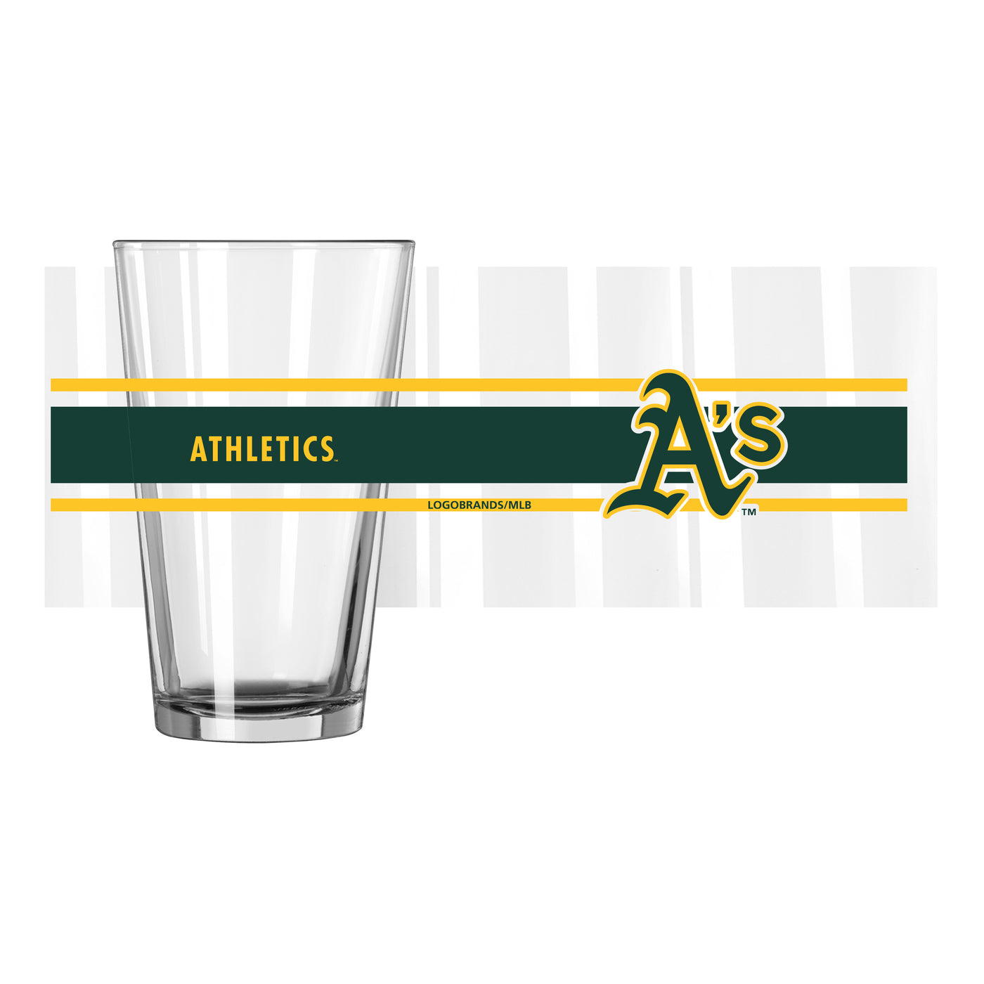 Athletics 16oz Stripe Pint Glass