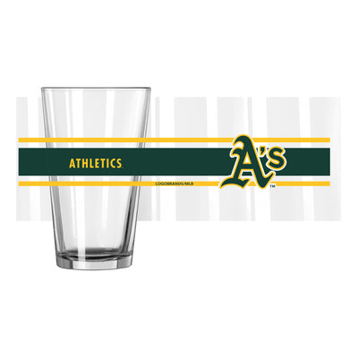 Athletics 16oz Stripe Pint Glass