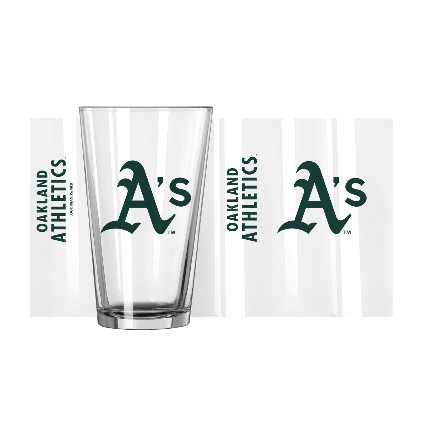 Oakland Athletics 16oz Gameday Pint Glass - Logo Brands