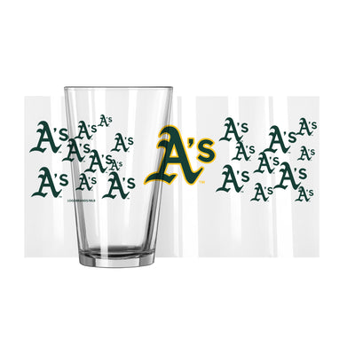 Oakland Athletics 16oz Scatter Pint Glass