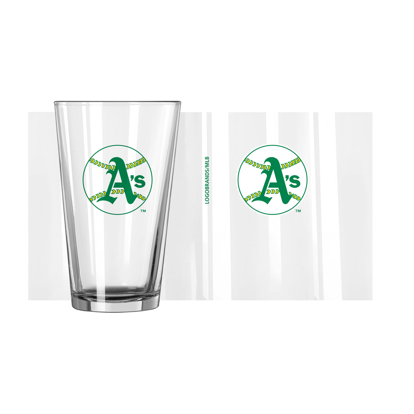 Oakland Athletics 16oz Retro Pint Glass