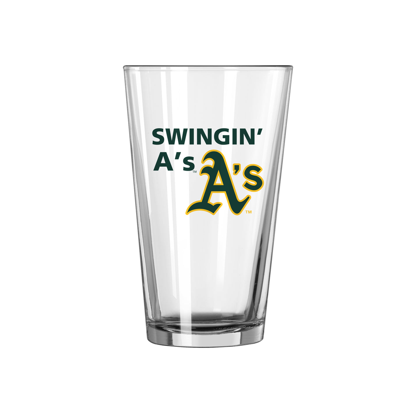 Athletic A's 16oz Slogan Pint Glass - Logo Brands