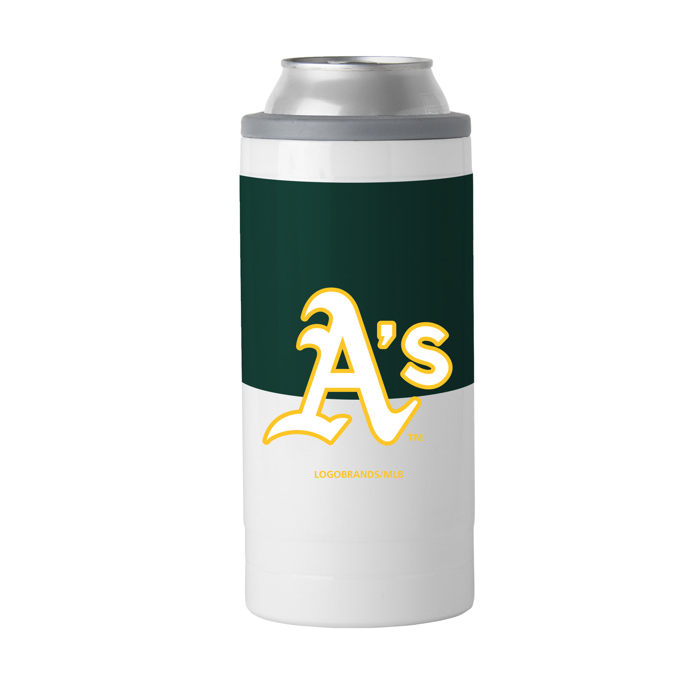 Athletic A's 12oz Colorblock Slim Can Coolie - Logo Brands