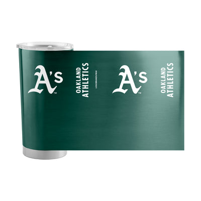 Oakland Athletics White logo 20oz Stainless Tumbler