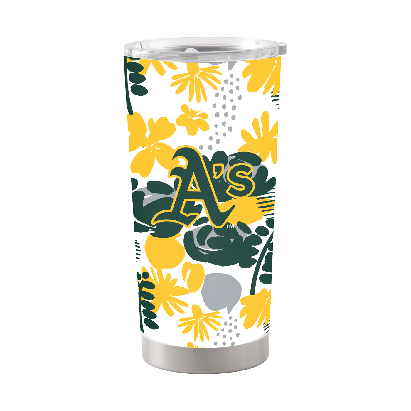 Athletic A's 20oz Floral Stainless Steel Tumbler - Logo Brands