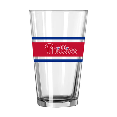 Philadelphia Phillies 16oz Stripe Pint Glass