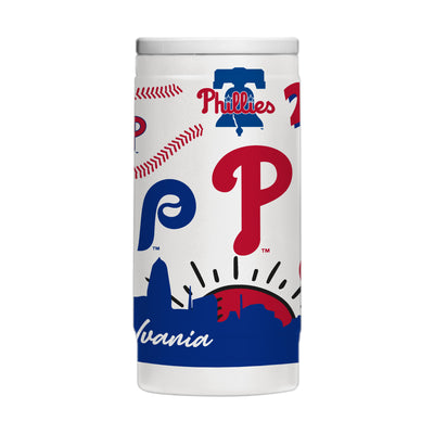 Philadelphia Phillies 12oz Native Powder Coat Slim Can Coolie