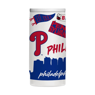 Philadelphia Phillies 12oz Native Powder Coat Slim Can Coolie