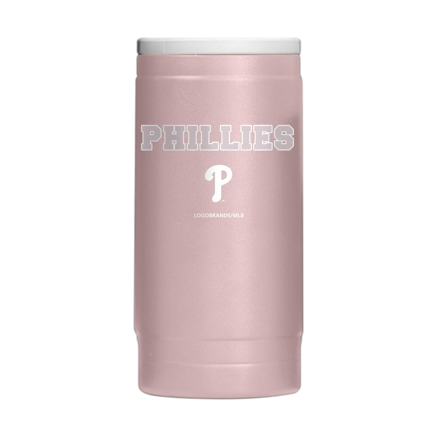 Philadelphia Phillies Stencil Powder Coat Slim Can Coolie