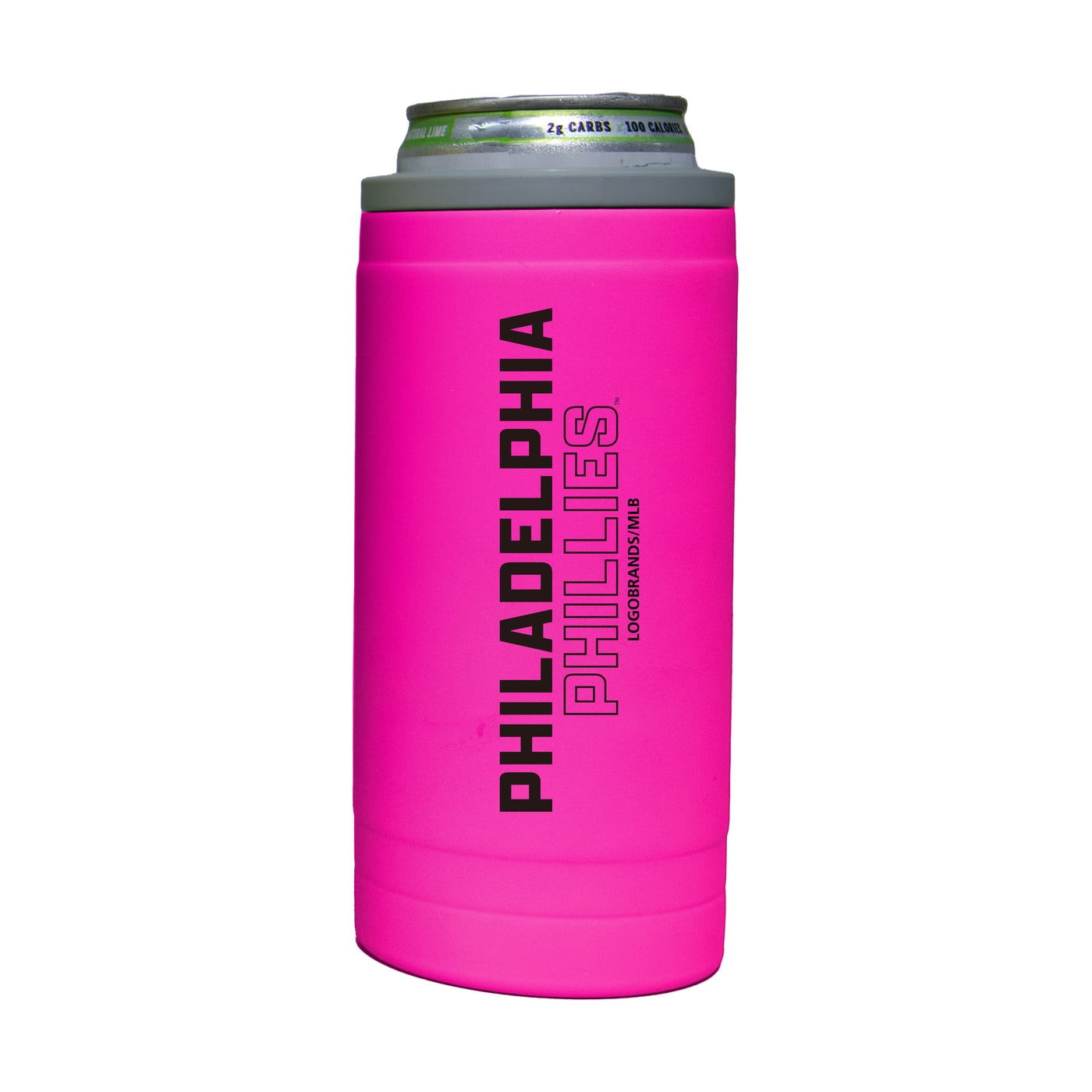 Philadelphia Phillies 12oz Electric Stacked Soft Touch Slim Coolie