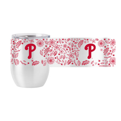 Philadelphia Phillies 16oz Botanical Stainless Curved Beverage