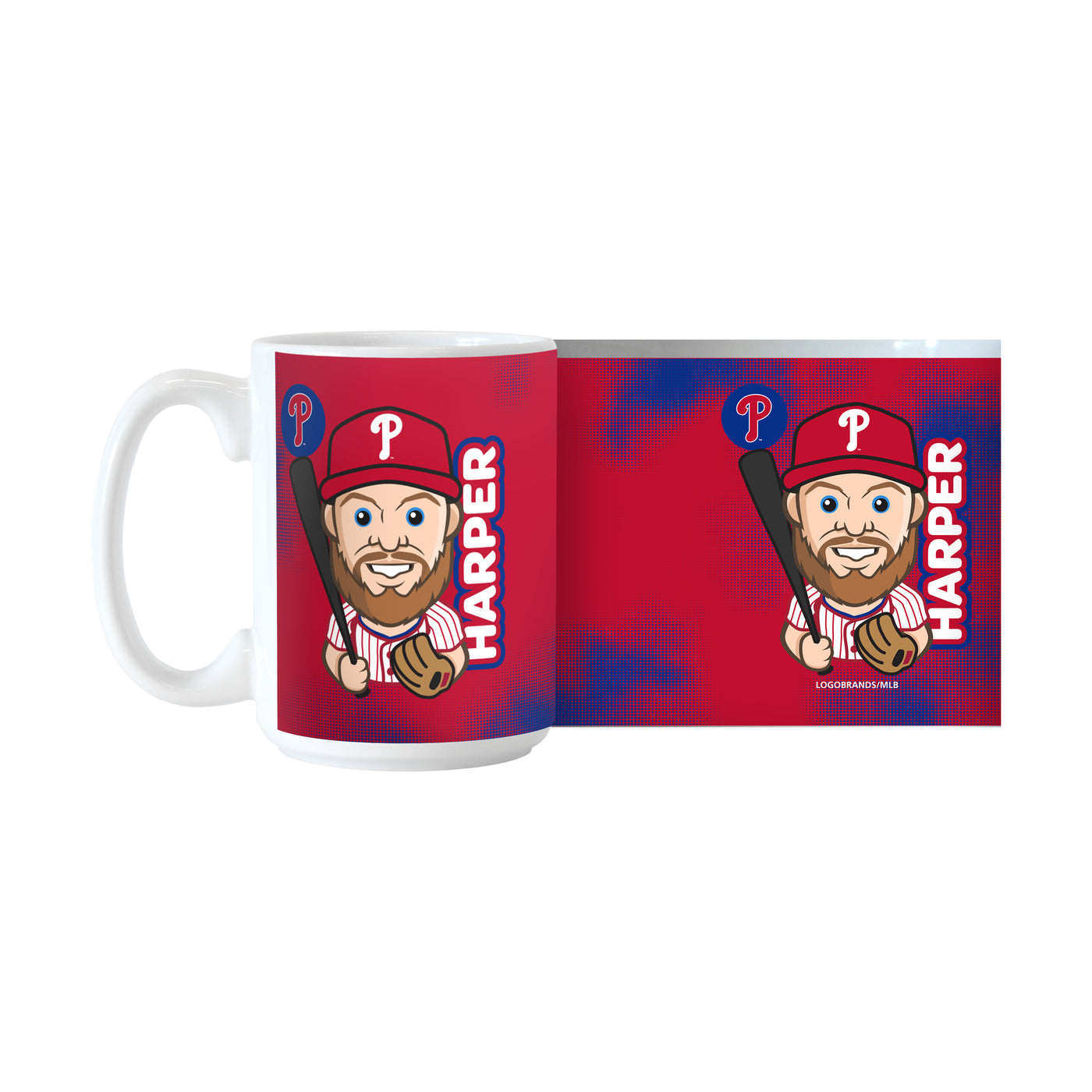 Philadelphia Phillies Bryce Harper Caricature 15oz Sublimated Mug