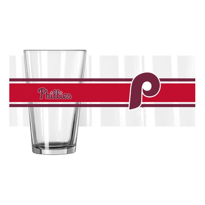 Philadelphia Phillies Vintage 16oz Stripe Pint Glass