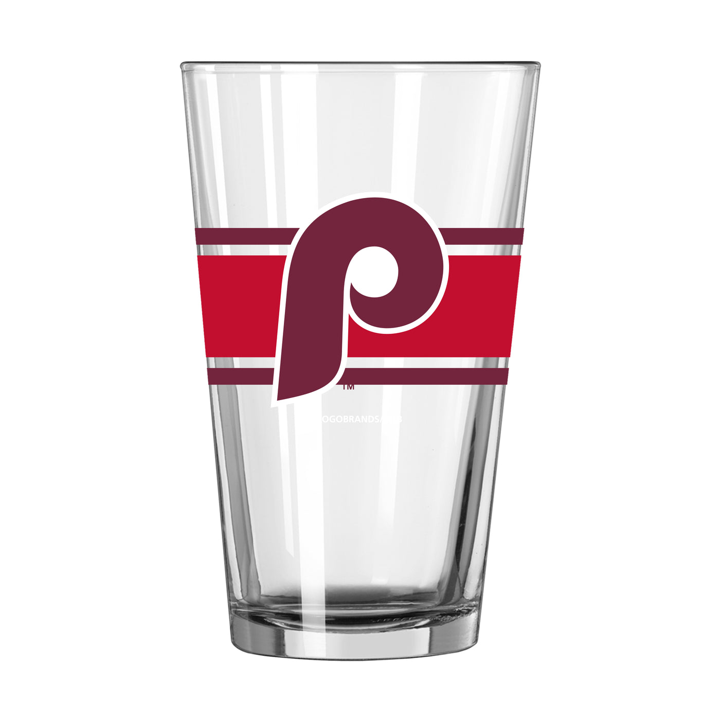 Philadelphia Phillies Vintage 16oz Stripe Pint Glass