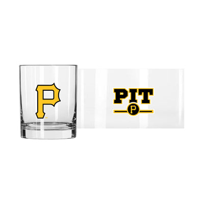 Pittsburgh Pirates 14oz Letterman Rocks Glass