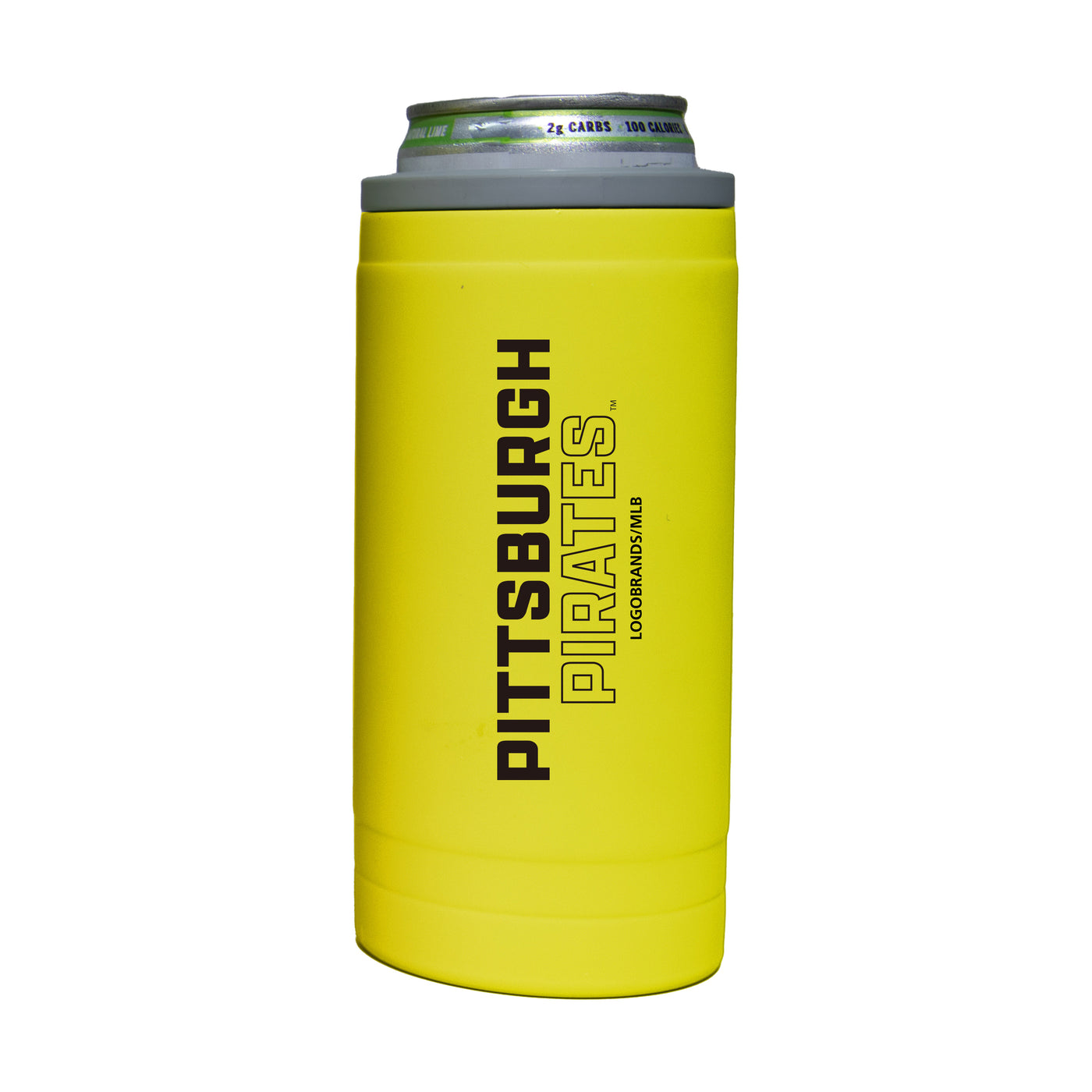 Pittsburgh Pirates 12oz Cru Stacked Soft Touch Slim Coolie