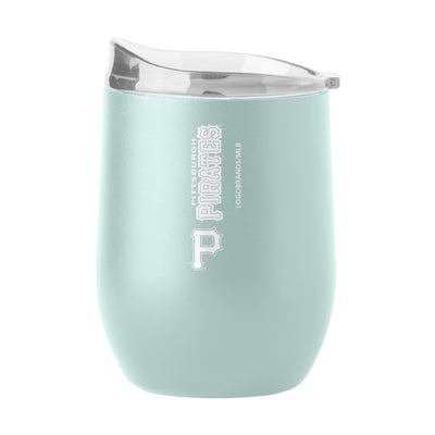 Pittsburgh Pirates 16oz Vertical Powder Coat Curved Beverage - Logo Brands