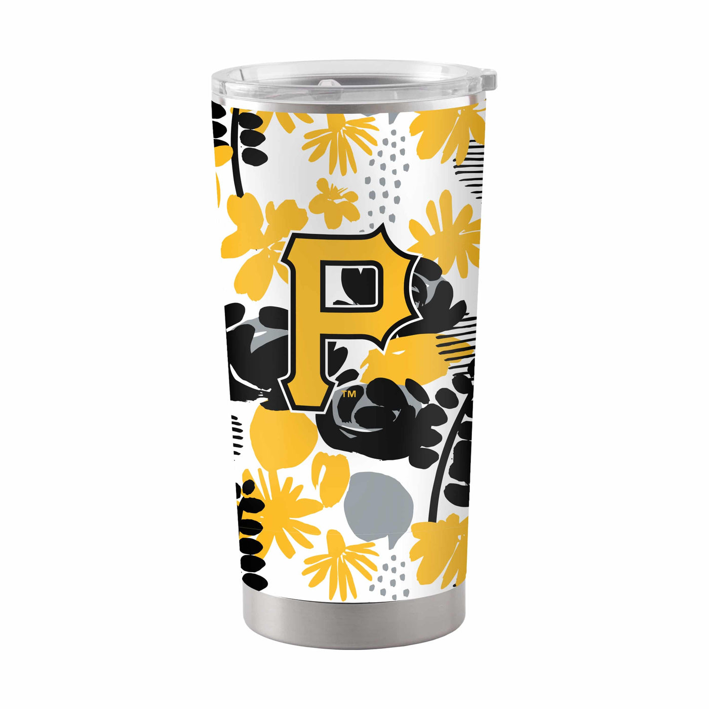 Pittsburgh Pirates 20oz Floral Stainless Steel Tumbler