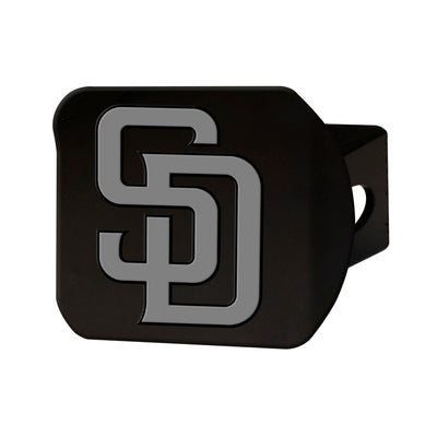 MLB - San Diego Padres Chrome on Black Hitch Cover