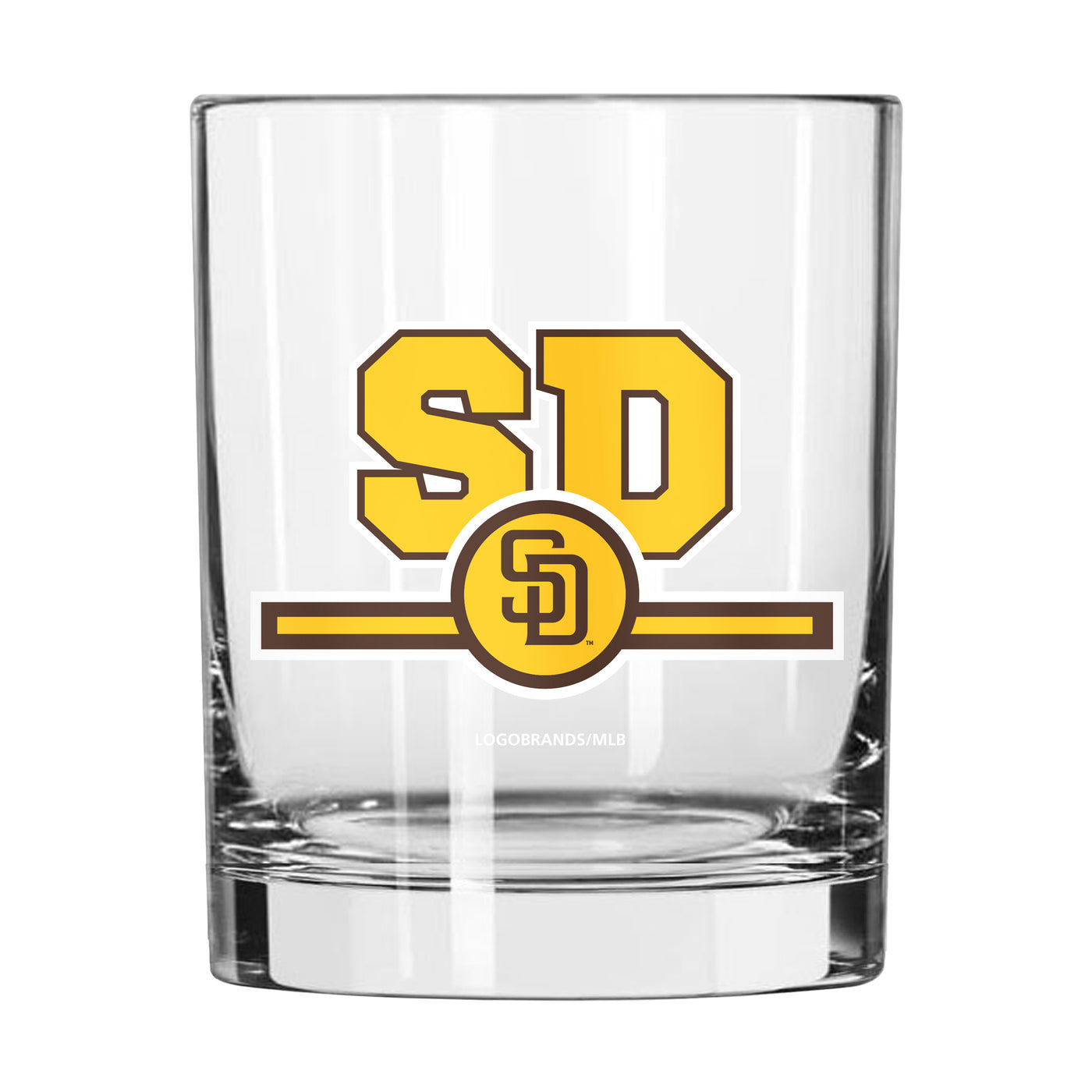 San Diego Padres 14oz Letterman Rocks Glass