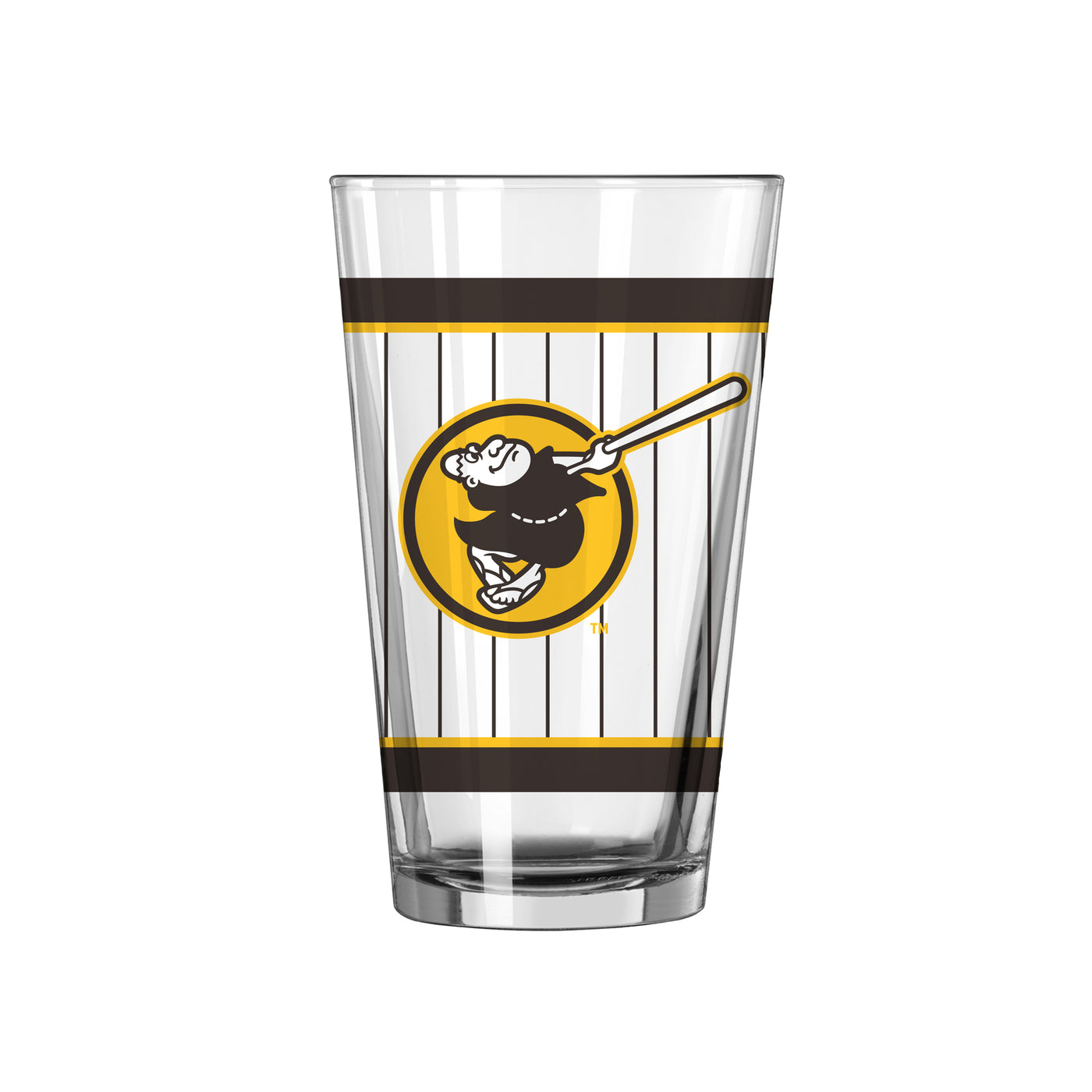 San Diego Padres 16oz White Friar Pinstripe Pint Glass
