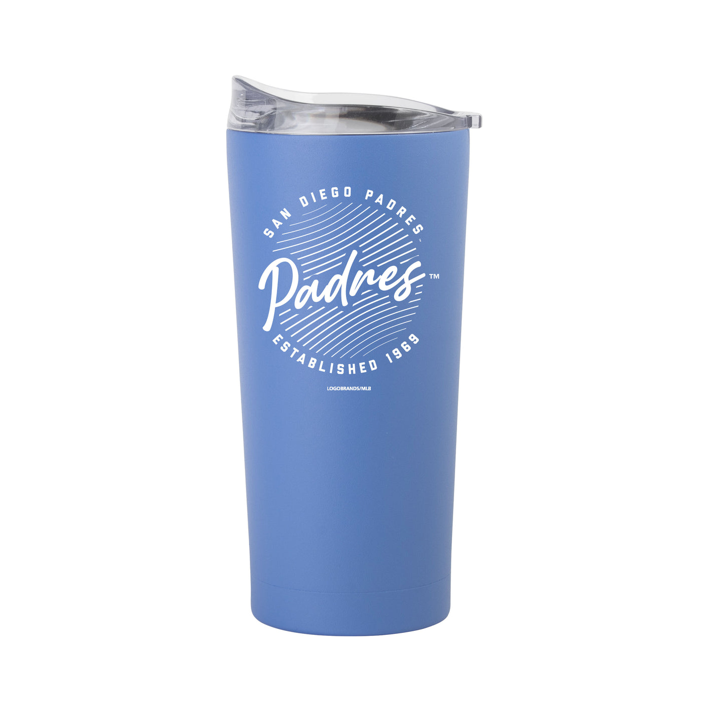 SD Padres 20oz Retro Script Arctic Powder Coat Tumbler
