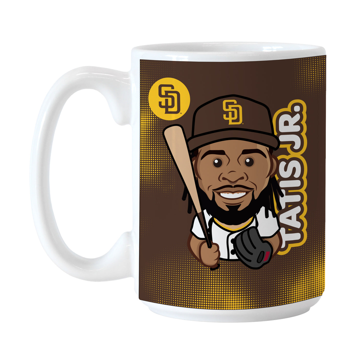 SD Padres Fernando Tatis JR Caricature 15oz Sublimated Mug - Logo Brands