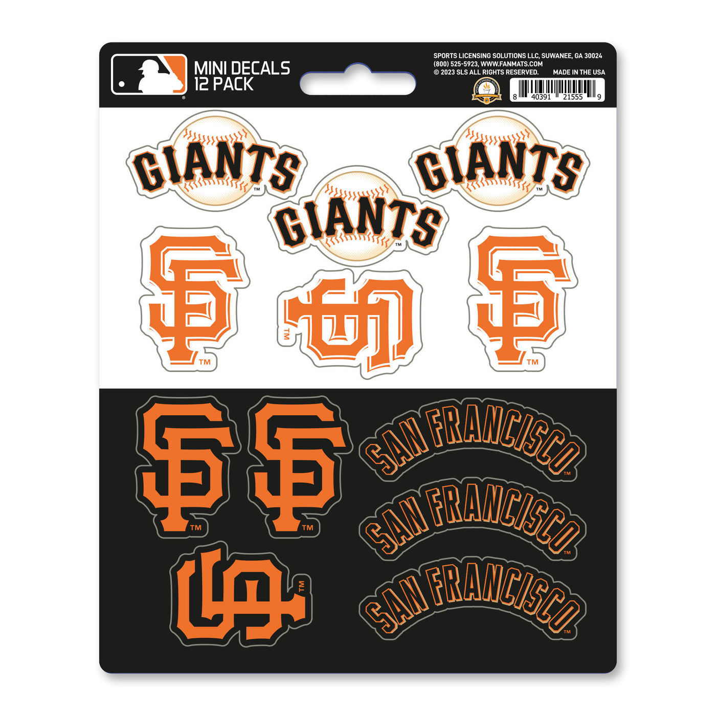 MLB - San Francisco Giants Mini Decal 12-pk