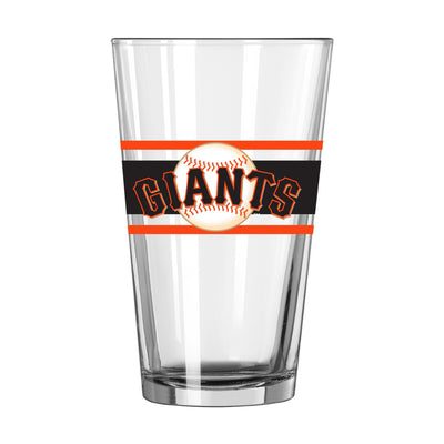 San Francisco Giants 16oz Stripe Pint Glass - Logo Brands