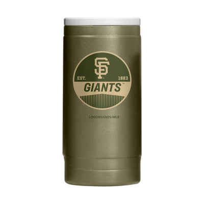 San Francisco Giants Badge Powder Coat Slim Can Coolie