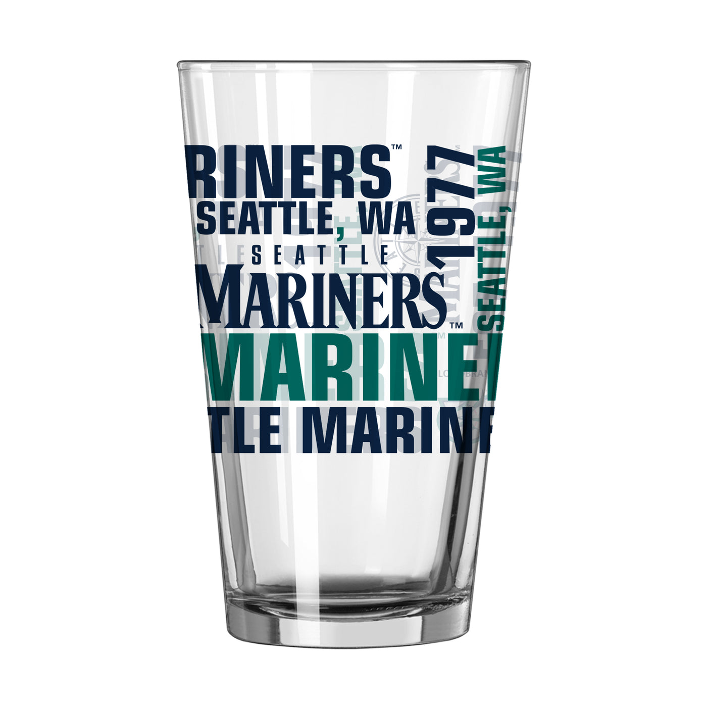 Seattle Mariners 16oz Spirit Pint Glass - Logo Brands