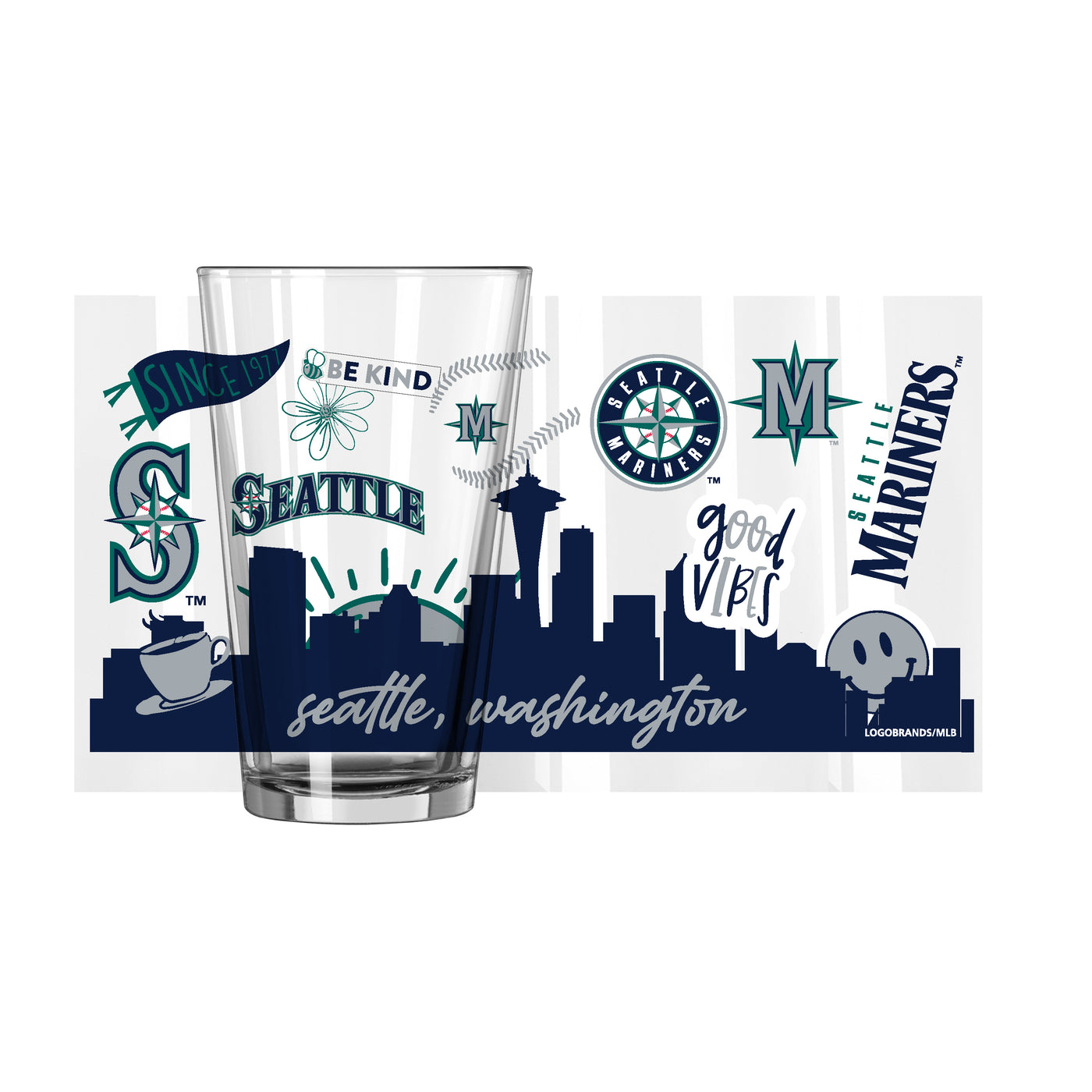 Seattle Mariners 16oz Native Pint Glass