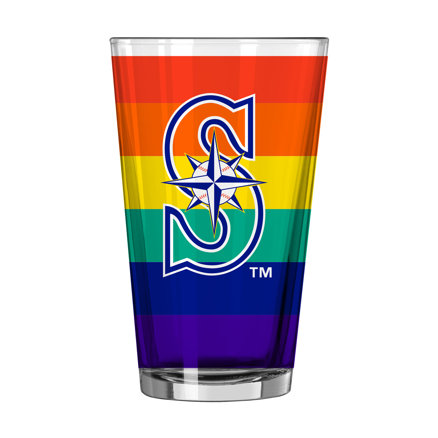Seattle Mariners 16oz Rainbow Pint Glass
