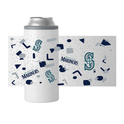 Seattle Mariners 12oz Flashback Slim Can Coolie - Logo Brands