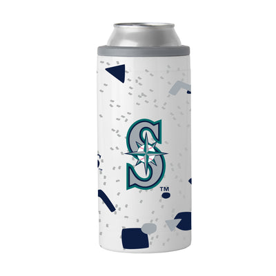 Seattle Mariners 12oz Flashback Slim Can Coolie - Logo Brands
