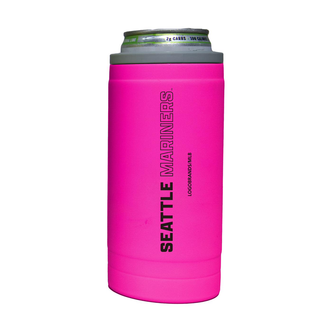 Seattle Mariners 12oz Electric Stacked Soft Touch Slim Coolie