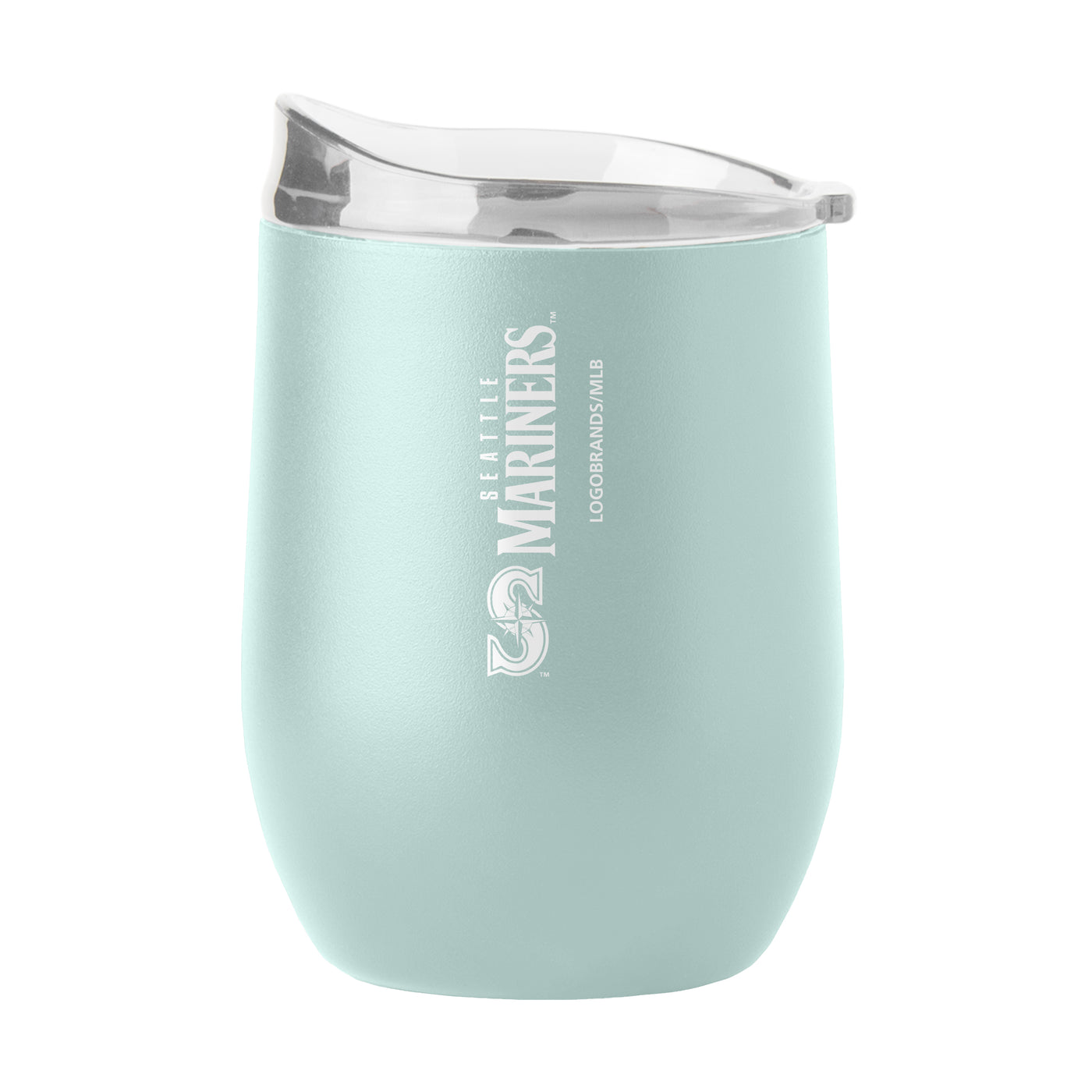 Seattle Mariners 16oz Vertical Powder Coat Curved Beverage - Logo Brands