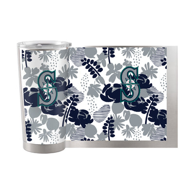 Seattle Mariners 20oz Floral Stainless Steel Tumbler