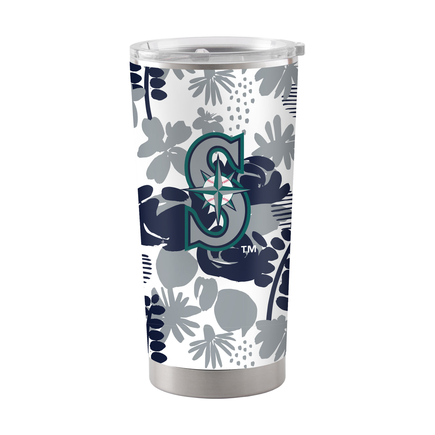 Seattle Mariners 20oz Floral Stainless Steel Tumbler