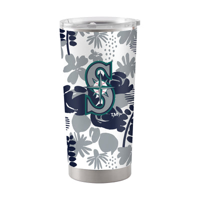 Seattle Mariners 20oz Floral Stainless Steel Tumbler