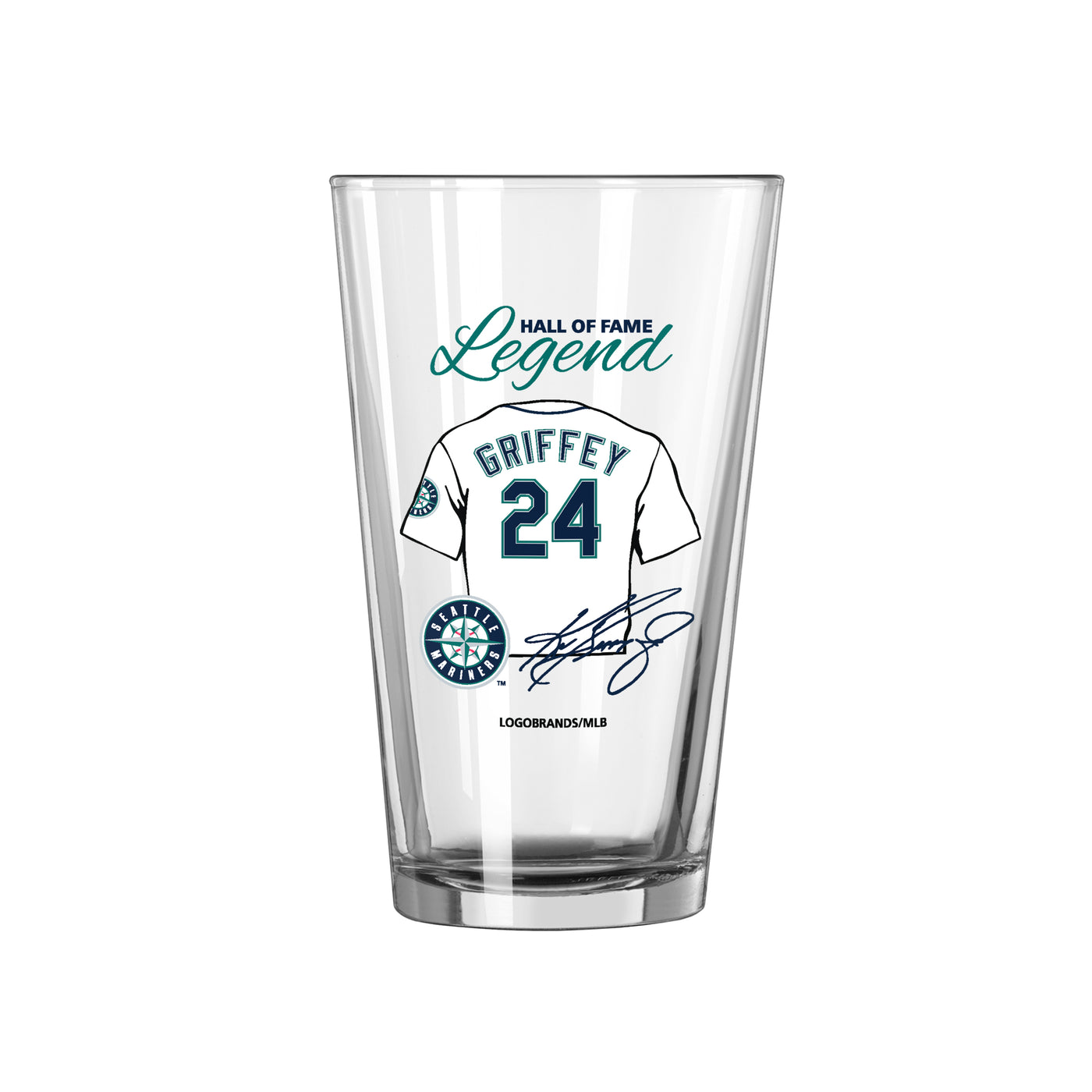 Seattle Mariners HOF Ken Griffey Jr. 16oz Pint Glass