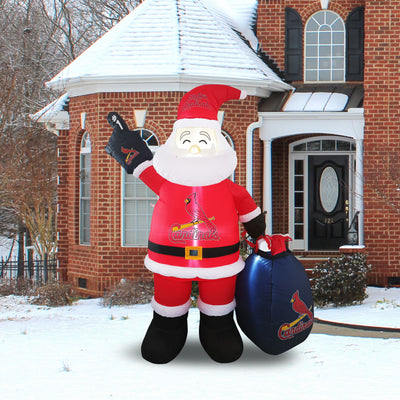 St Louis Cardinals Inflatable Santa