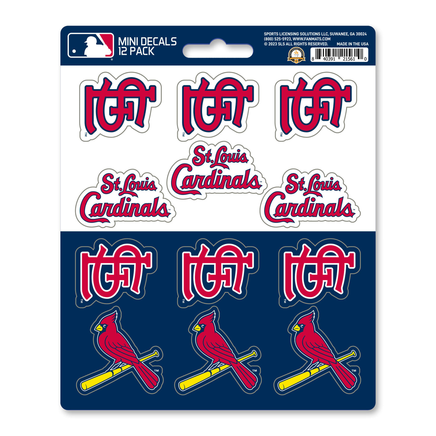 MLB - St. Louis Cardinals Mini Decal 12-pk