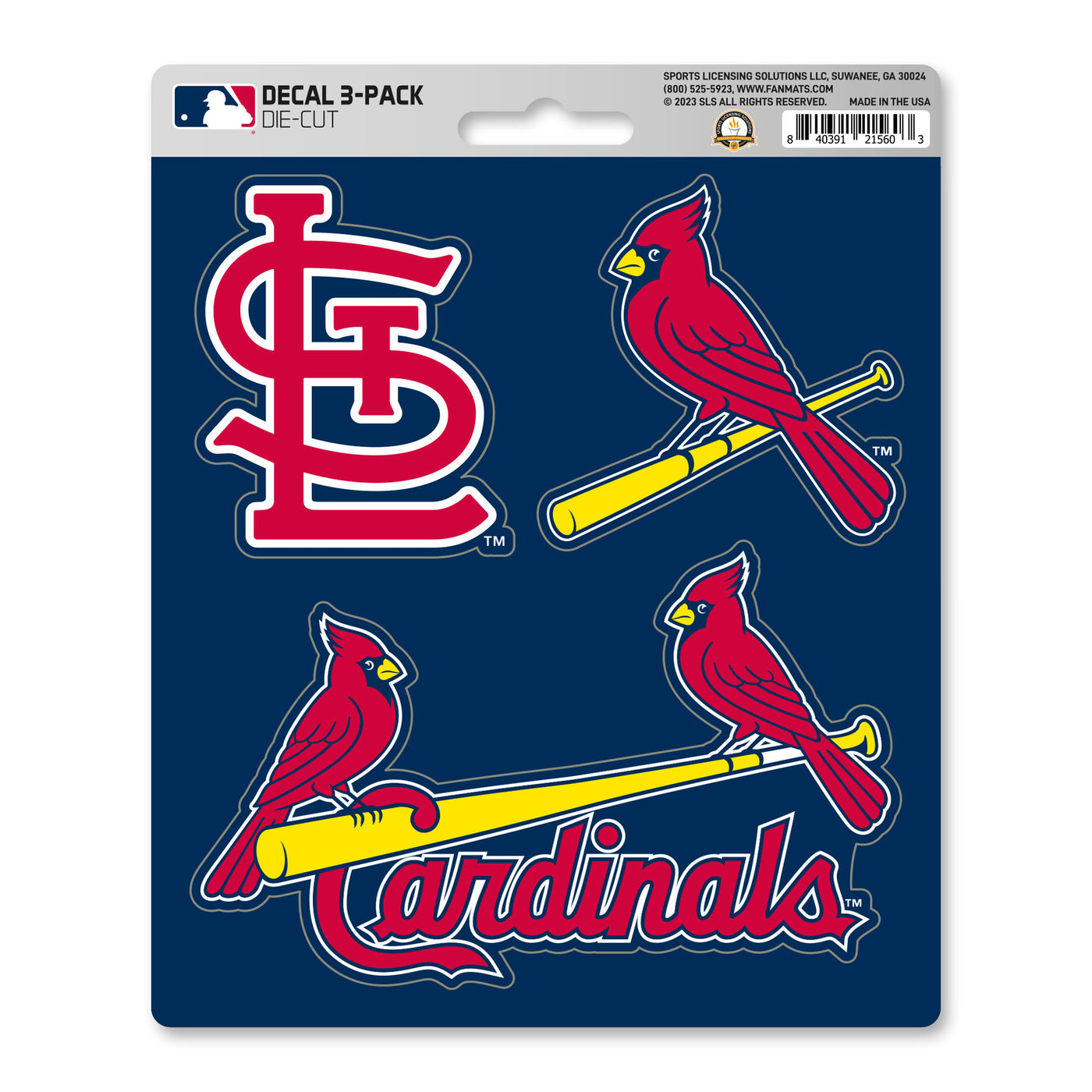MLB - St. Louis Cardinals Decal 3-pk
