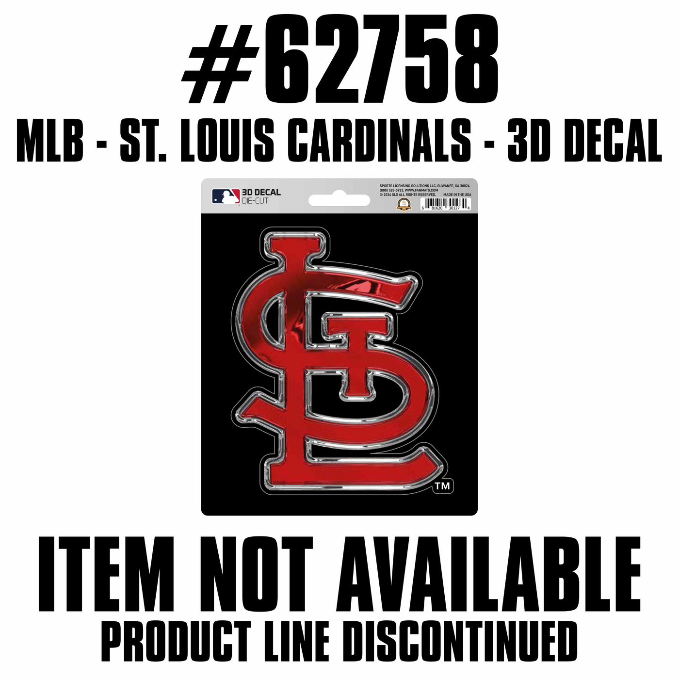 MLB - St. Louis Cardinals 3D Decal