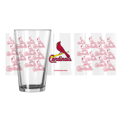 St Louis Cardinals 16oz Scatter Pint Glass