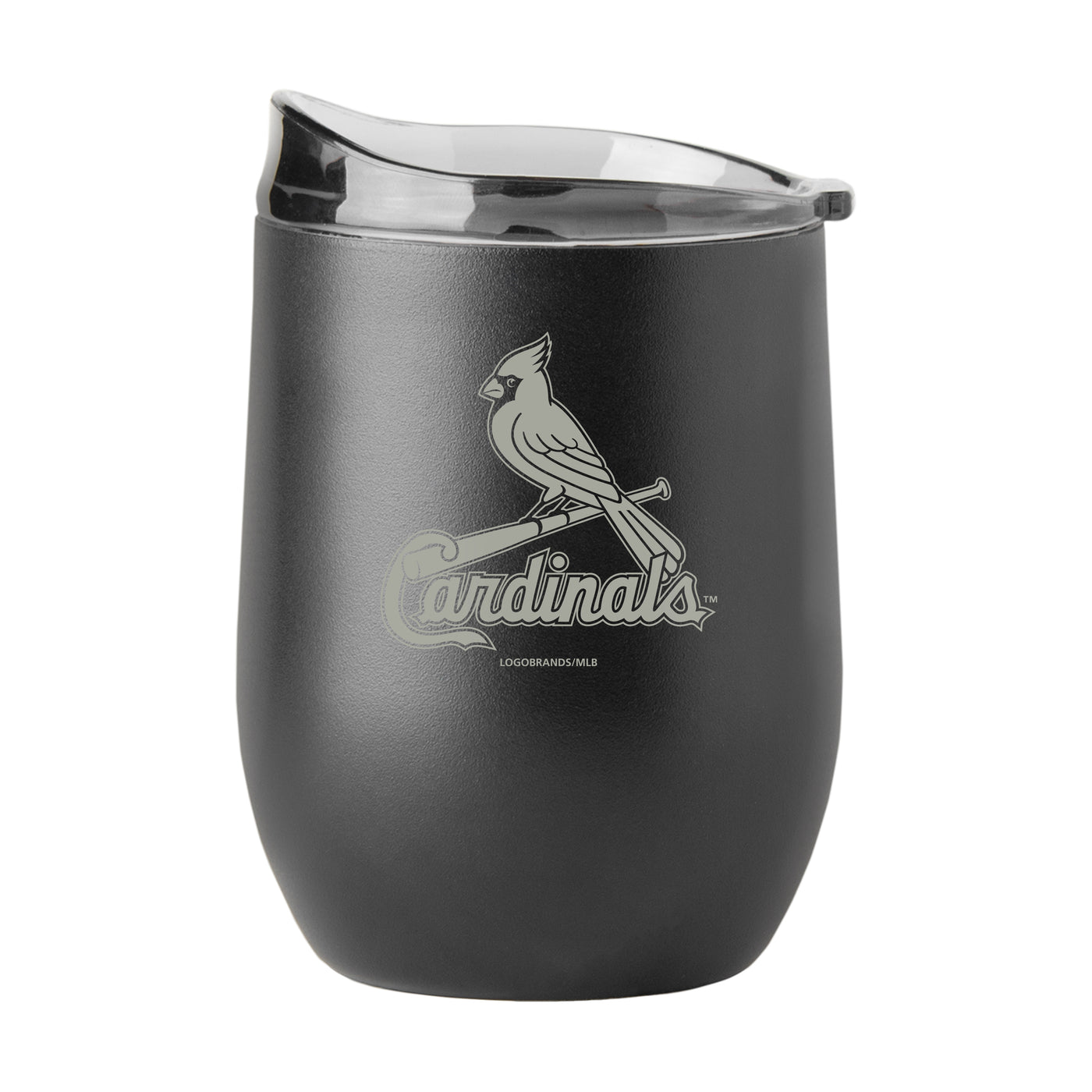 St Louis Cardinals GunMetal 16oz Black Powder Curved Beverage